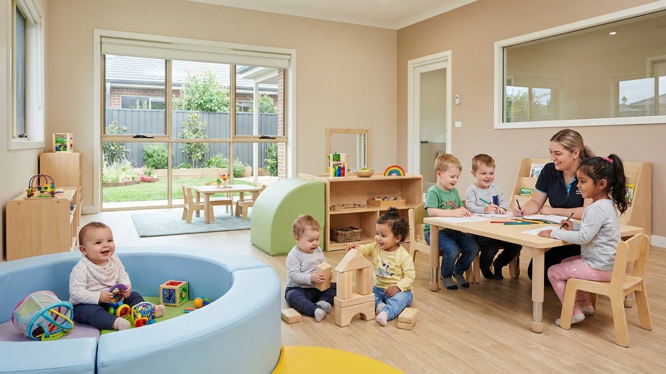 Happy diverse children at Little Roses Early Learning